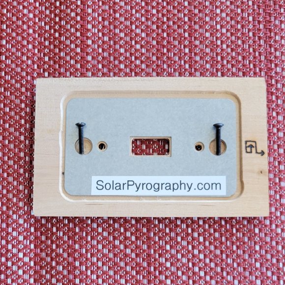 SunFunArt Black Bear & claw rustic unique wood burning light switch plate. NEW! - Picture 2 of 4